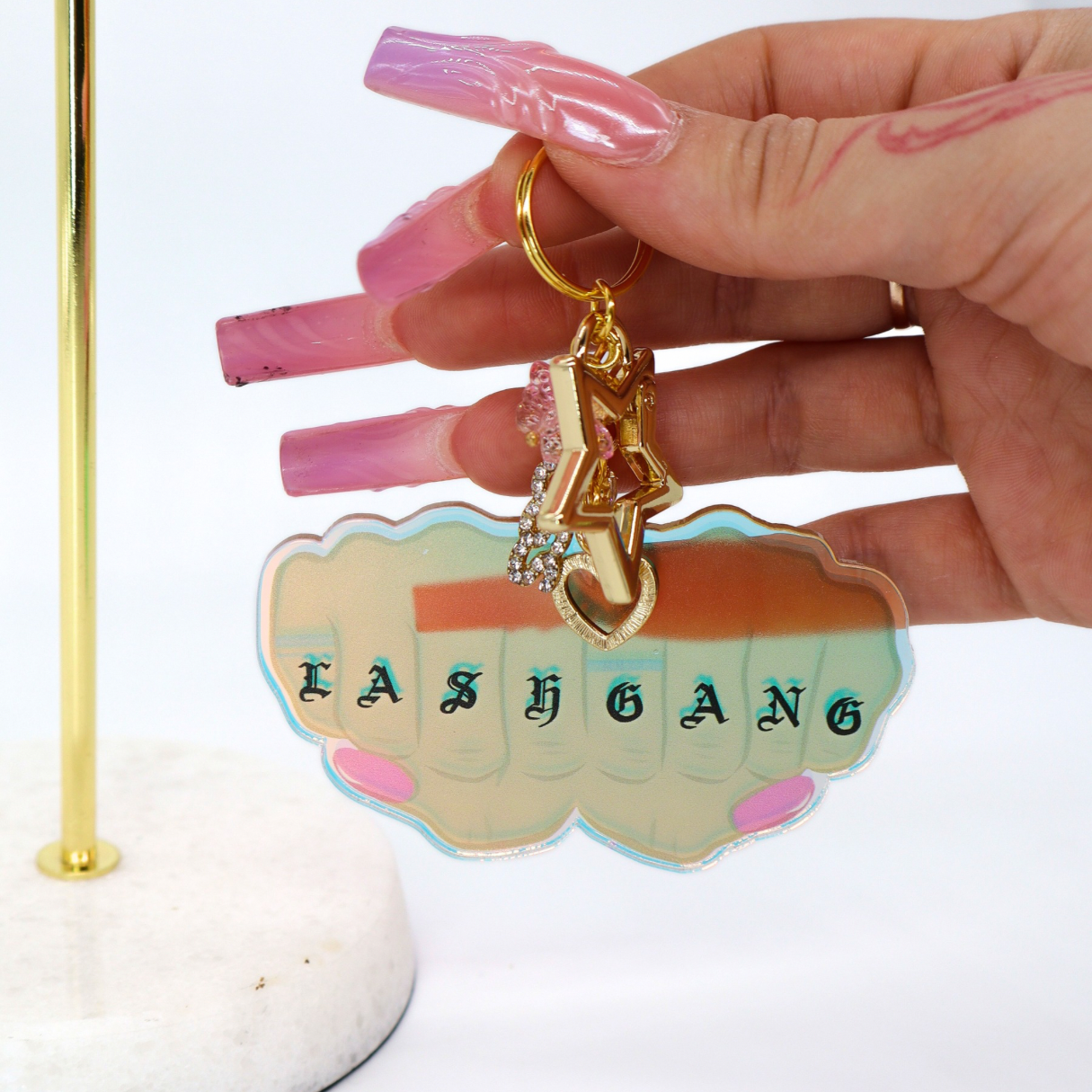 Lashgang Iridescent Keychain