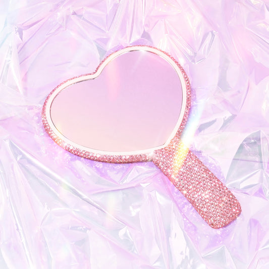 Rhinestone Heart Lash Mirror