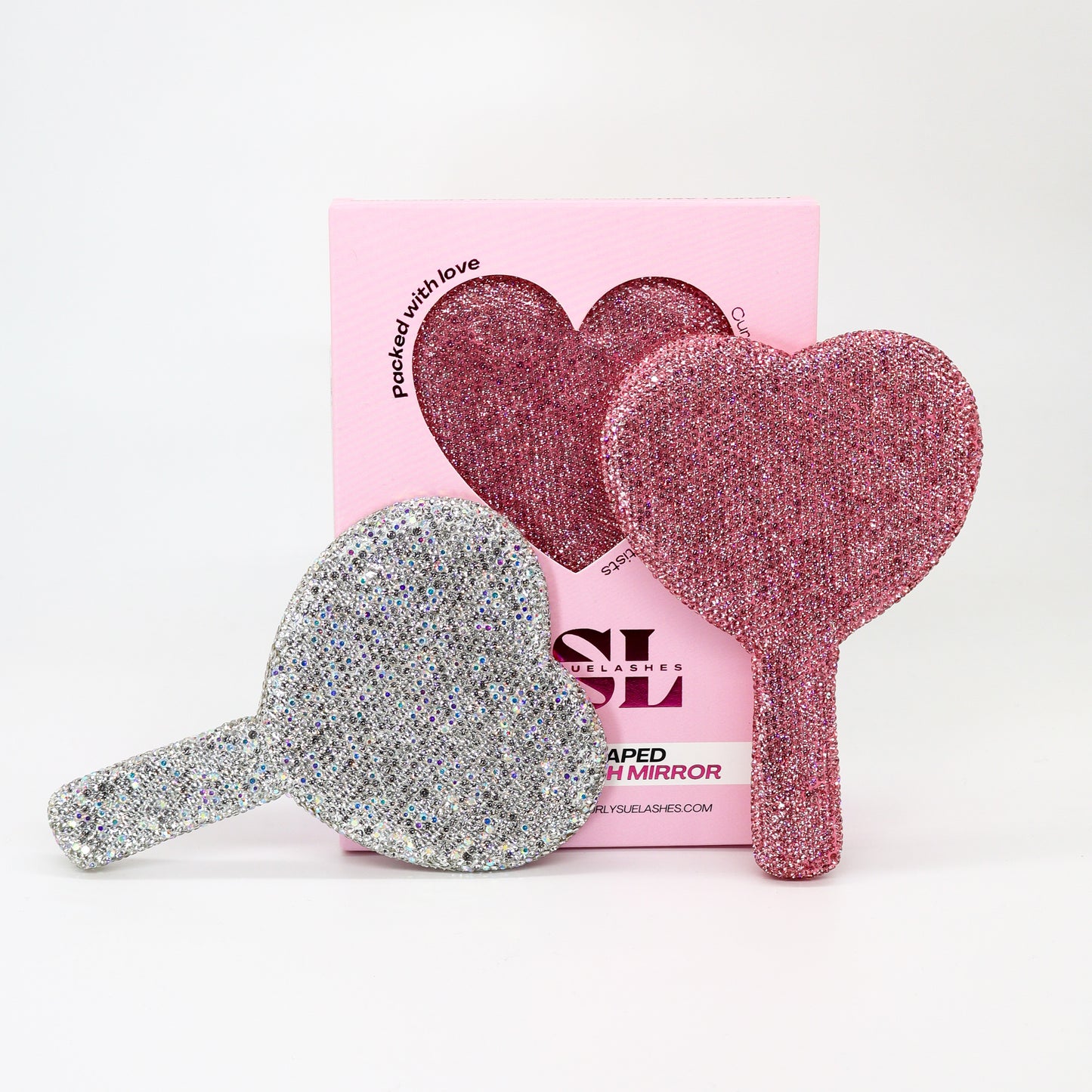 Rhinestone Heart Lash Mirror