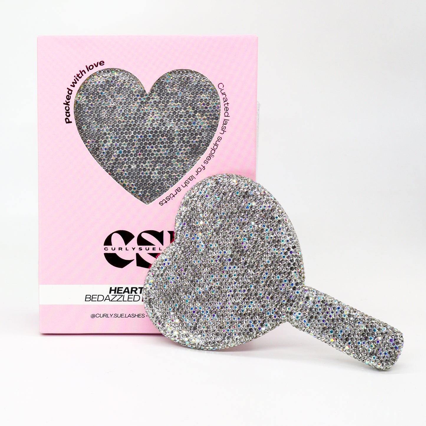 Rhinestone Heart Lash Mirror